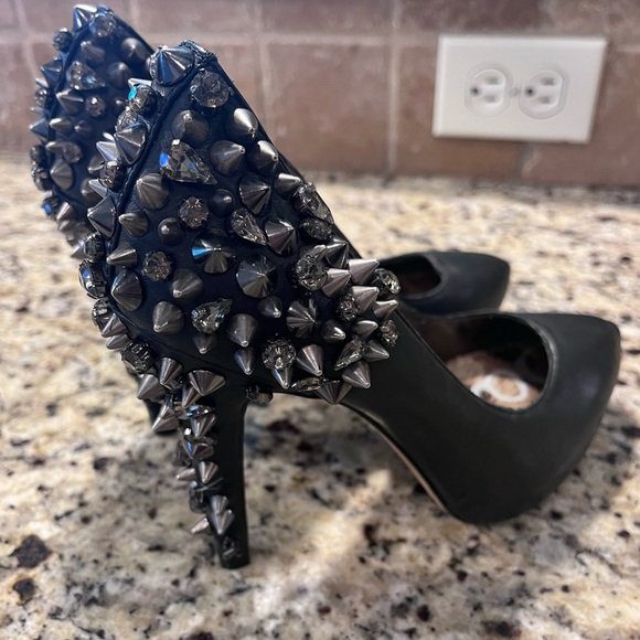 Sam Edelman Shoes - Sam Edelman black spiked heels size 6